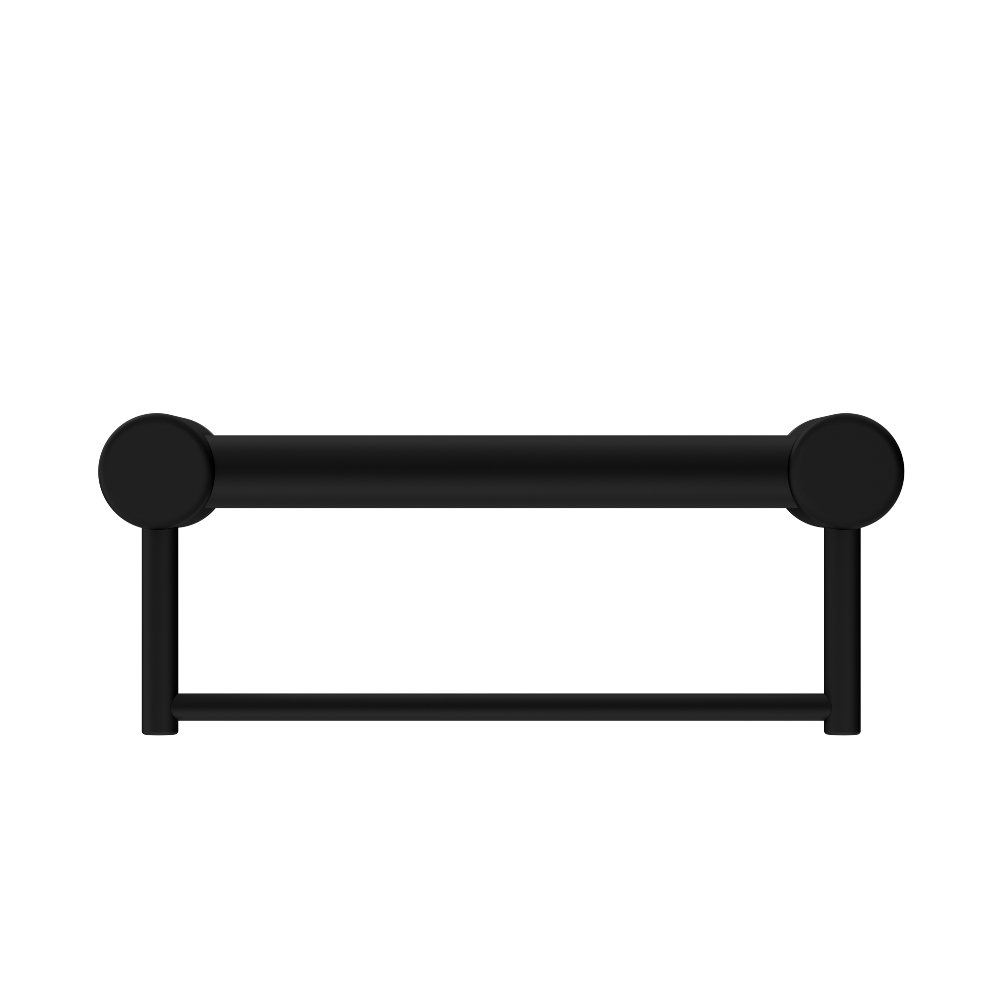 Mecca Care 32mm Grab Rail With Towel Holder 300mm Matte Black