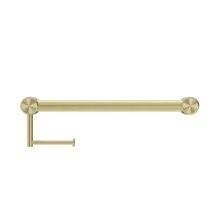 Mecca Care 32mm Grab Rail With Toilet Roll Holder 450mm Brushed Gold