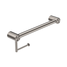 Mecca Care 32mm Grab Rail With Toilet Roll Holder 450mm Brushed Nickel