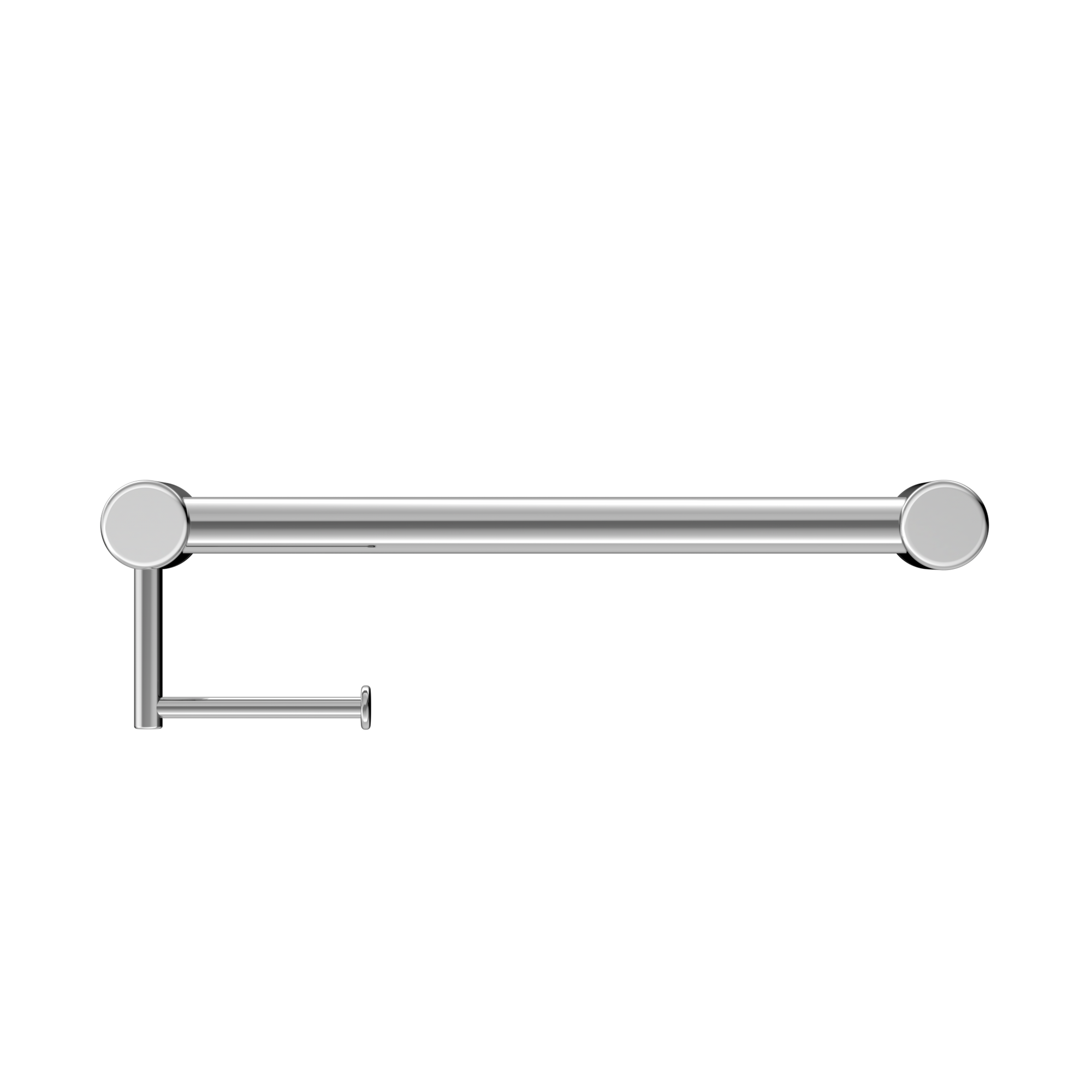 Mecca Care 32mm Grab Rail With Toilet Roll Holder 450mm Chrome
