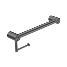 Mecca Care 32mm Grab Rail With Toilet Roll Holder 450mm Gun Metal