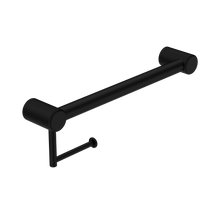 Mecca Care 32mm Grab Rail With Toilet Roll Holder 450mm Matte Black