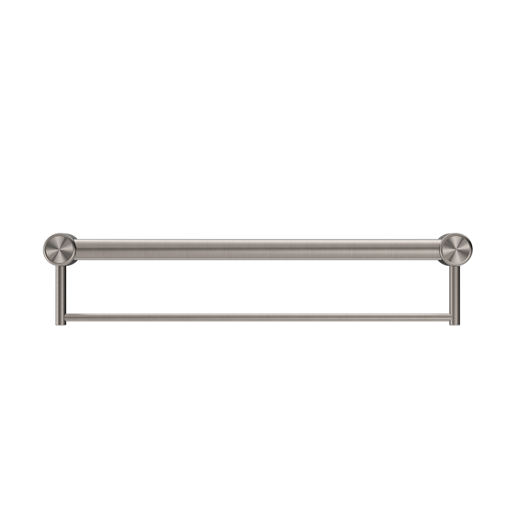 Mecca Care 32mm Grab Rail With Towel Holder 600mm Brushed Nickel