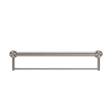 Mecca Care 32mm Grab Rail With Towel Holder 600mm Brushed Nickel