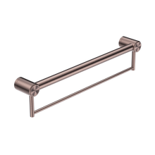 Mecca Care 32mm Grab Rail With Towel Holder 600mm Brushed Bronze
