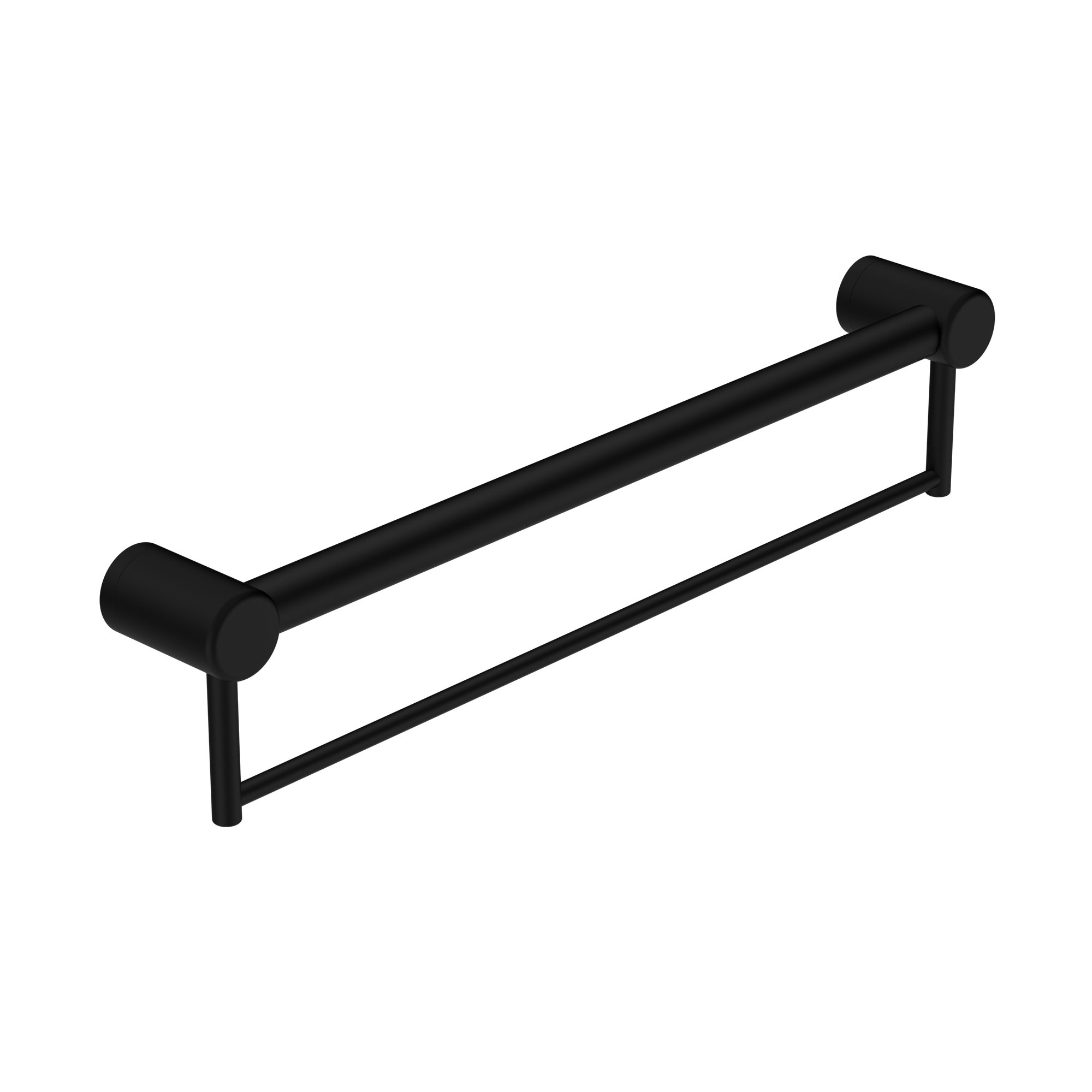 Mecca Care 32mm Grab Rail With Towel Holder 600mm Matte Black