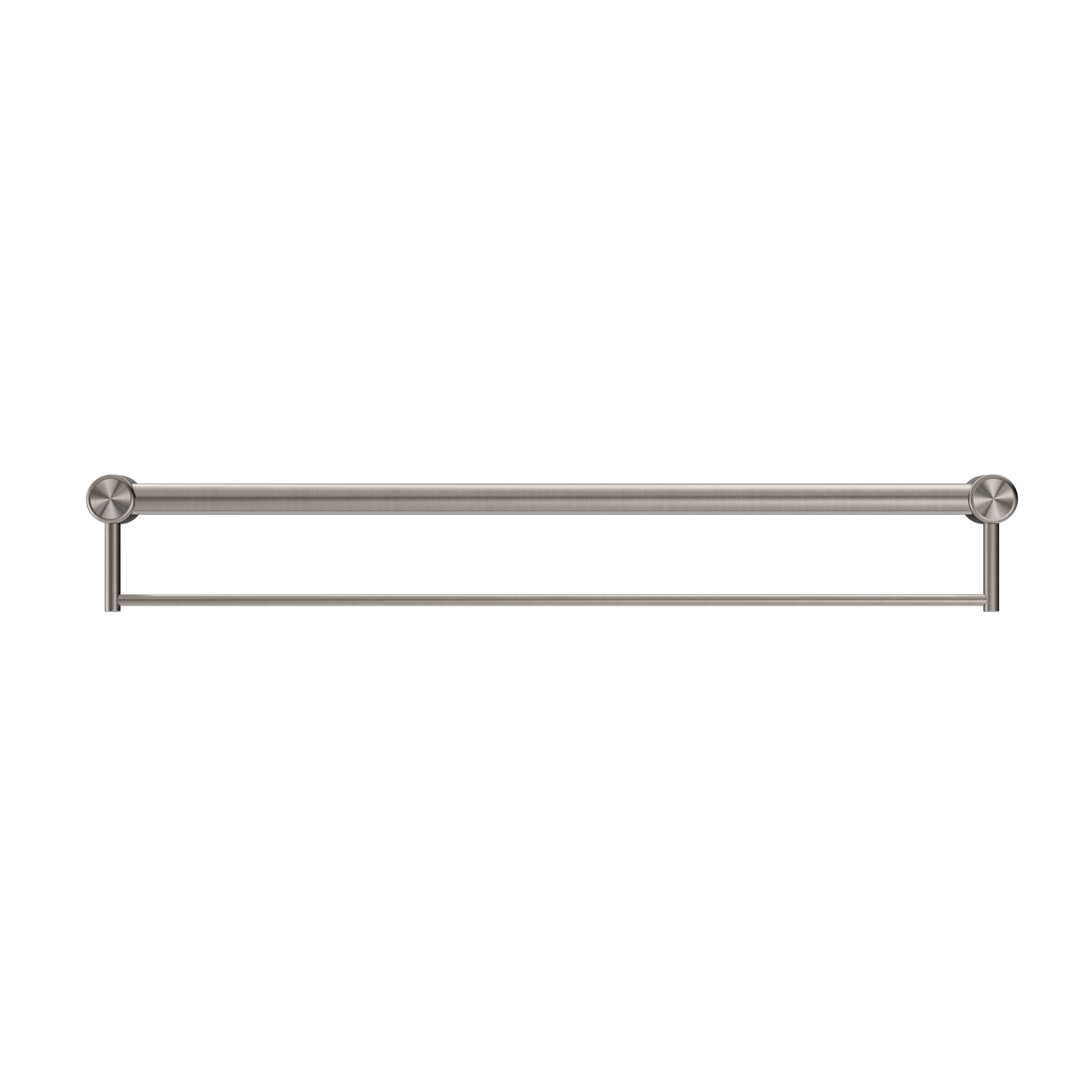 Mecca Care 32mm Grab Rail With Towel Holder 900mm Brushed Nickel