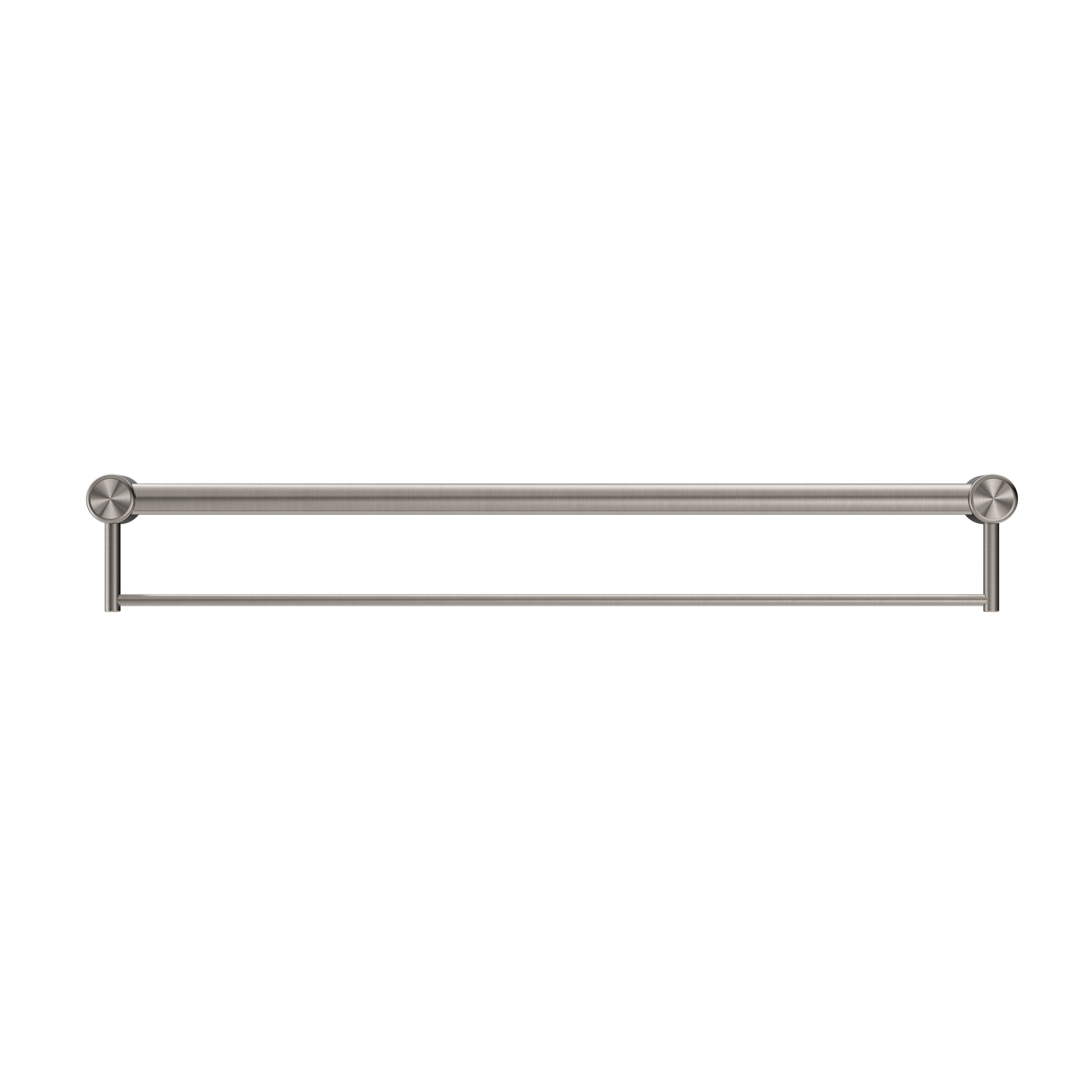 Mecca Care 32mm Grab Rail With Towel Holder 900mm Brushed Nickel