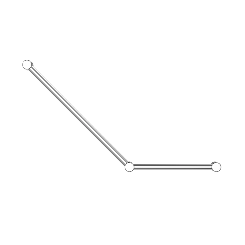 Mecca Care 32mm Ambulant Toilet Grab Rail 45 Degree 750X450mm Chrome