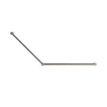 Mecca Care 32mm DDA Accessible Toilet Grab Rail Set 45 Degree 750X900mm Brushed Nickel