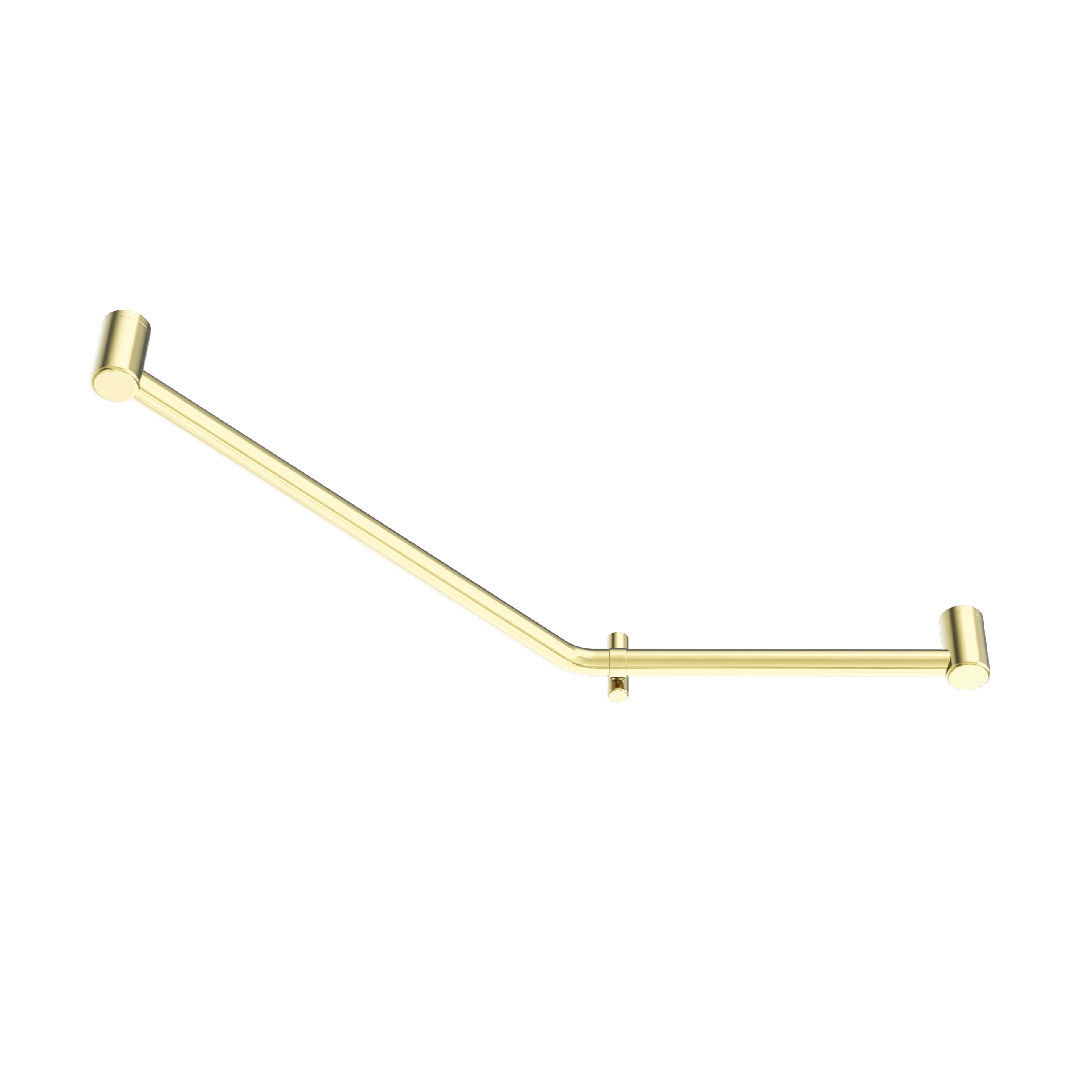 Mecca Care 32mm Ambulant 45 Degree Bent Tube Grab Rail 450X650mm Brushed Gold