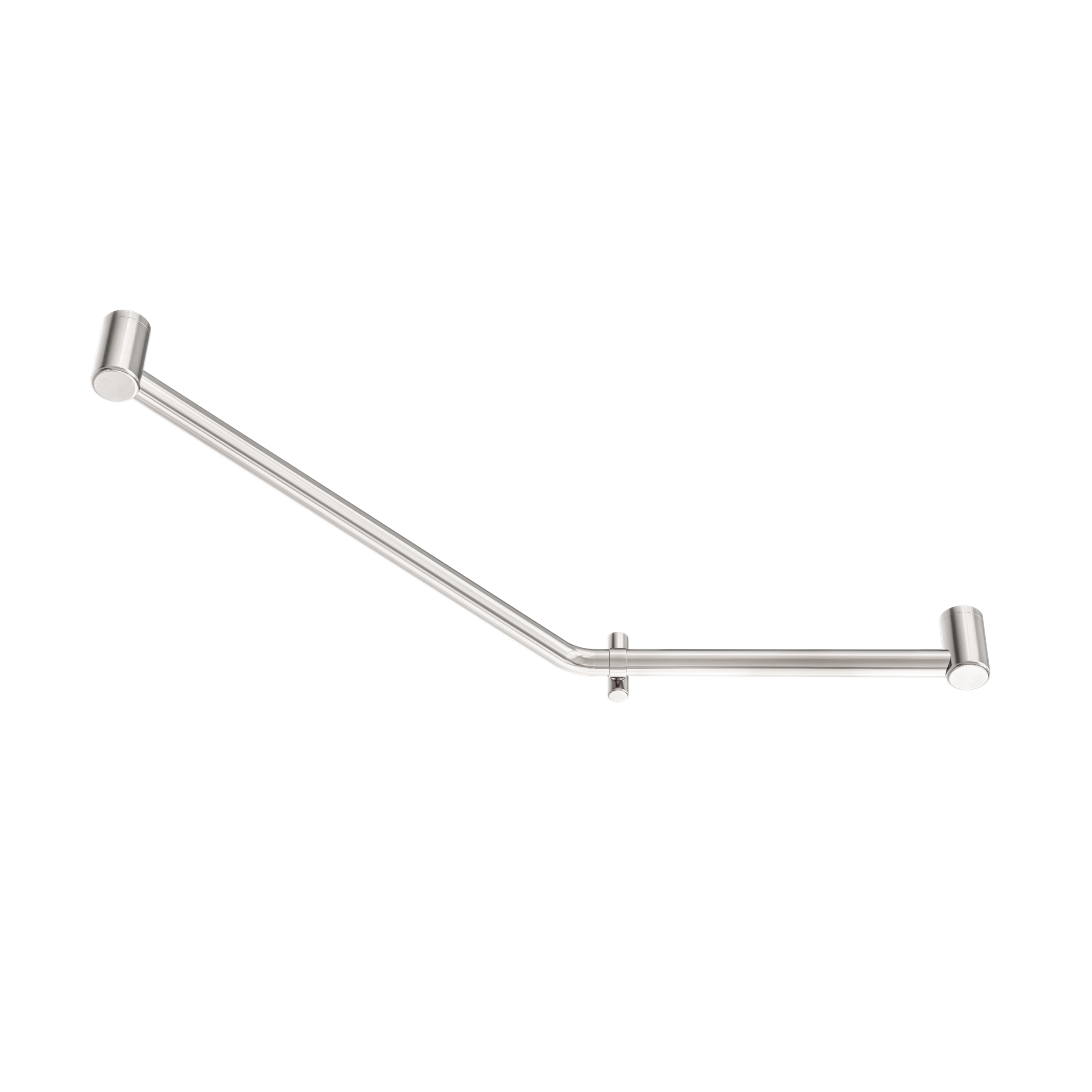 Mecca Care 32mm Ambulant 45 Degree Bent Tube Grab Rail 450X650mm Brushed Nickel