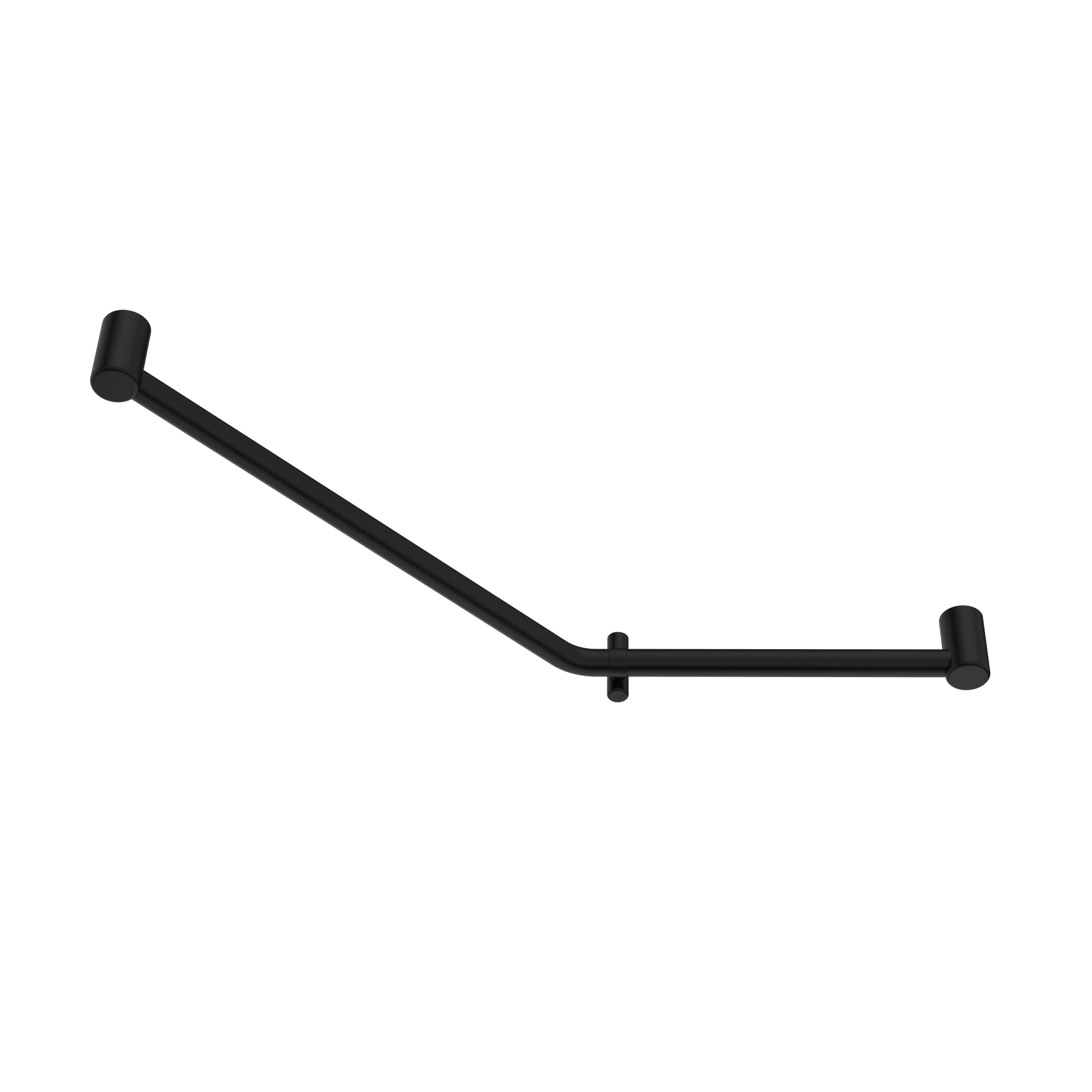 Mecca Care 32mm Ambulant 45 Degree Bent Tube Grab Rail 450X650mm Matte Black