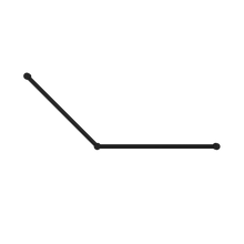 Mecca Care 32mm DDA Accessible Toilet Grab Rail Set 45 Degree 750X900mm Matte Black