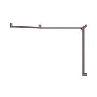 Mecca Care 32mm DDA Accessible Toilet Grab Rail Set 45 Degree Continuous 750X965X1025mm Brushed Bronze