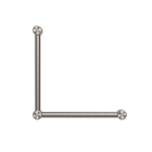 Mecca Care 32mm Ambulant Toilet Grab Rail 90 Degree 450X450mm Brushed Nickel