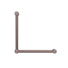 Mecca Care 32mm Ambulant Toilet Grab Rail 90 Degree 450X450mm Brushed Bronze