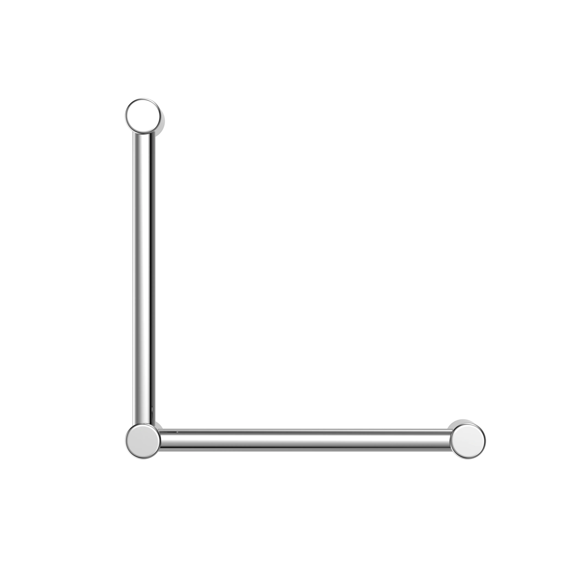 Mecca Care 32mm Ambulant Toilet Grab Rail 90 Degree 450X450mm Chrome