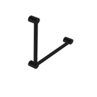 Mecca Care 32mm Ambulant Toilet Grab Rail 90 Degree 450X450mm Matte Black