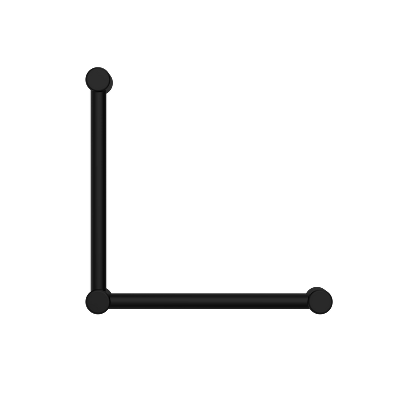 Mecca Care 32mm Ambulant Toilet Grab Rail 90 Degree 450X450mm Matte Black