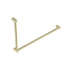 Mecca Care 32mm DDA Accessible Toilet Grab Rail Set 90 Degree 600X1000mm Brushed Gold