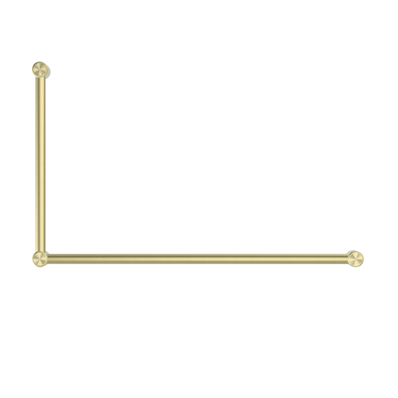 Mecca Care 32mm DDA Accessible Toilet Grab Rail Set 90 Degree 600X1000mm Brushed Gold