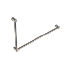 Mecca Care 32mm DDA Accessible Toilet Grab Rail Set 90 Degree 600X1000mm Brushed Nickel