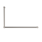 Mecca Care 32mm DDA Accessible Toilet Grab Rail Set 90 Degree 600X1000mm Brushed Nickel