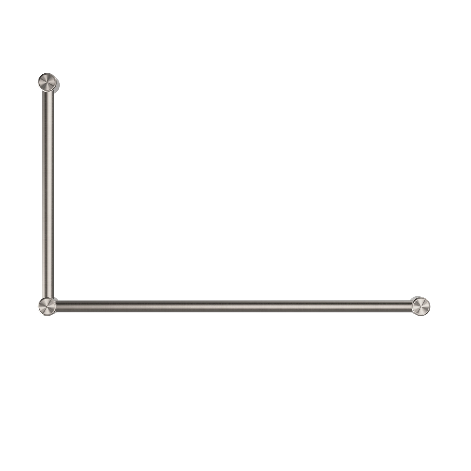 Mecca Care 32mm DDA Accessible Toilet Grab Rail Set 90 Degree 600X1000mm Brushed Nickel