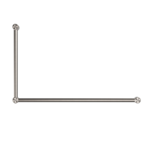 Mecca Care 32mm DDA Accessible Toilet Grab Rail Set 90 Degree 600X1000mm Brushed Nickel