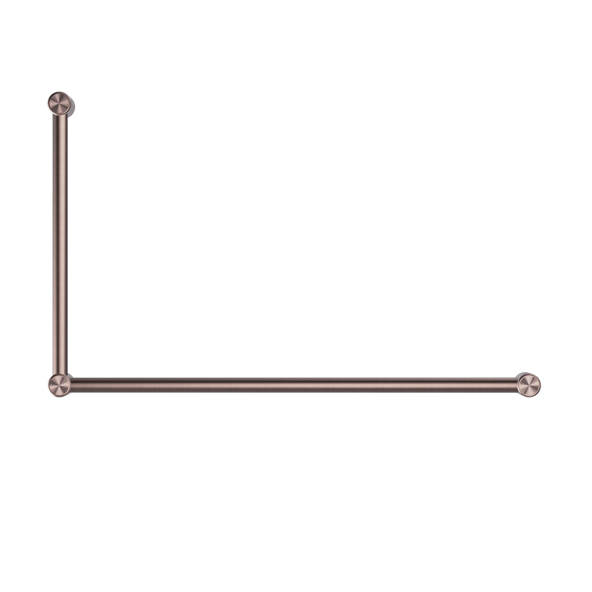 Mecca Care 32mm DDA Accessible Toilet Grab Rail Set 90 Degree 600X1000mm Brushed Bronze