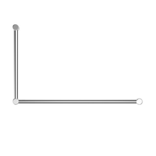 Mecca Care 32mm DDA Accessible Toilet Grab Rail Set 90 Degree 600X1000mm Chrome