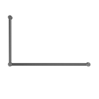 Mecca Care 32mm DDA Accessible Toilet Grab Rail Set 90 Degree 600X1000mm Gun Metal