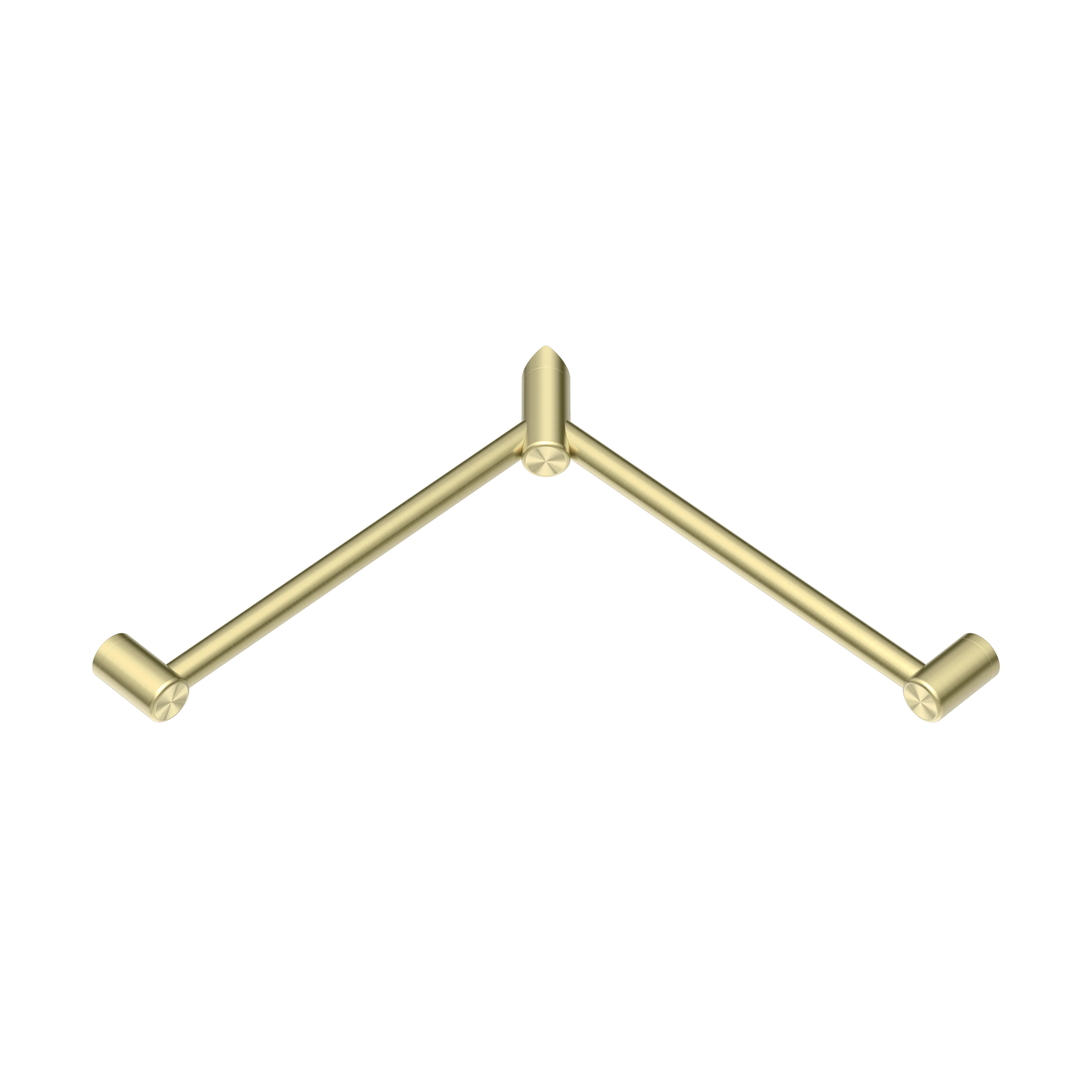 Mecca Care 32mm Wrap Around Corner Grab Rail 600X600mm Brushed Gold