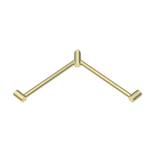 Mecca Care 32mm Wrap Around Corner Grab Rail 600X600mm Brushed Gold