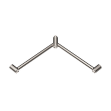 Mecca Care 32mm Wrap Around Corner Grab Rail 600X600mm Brushed Nickel