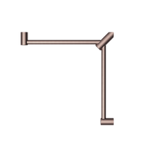 Mecca Care 32mm Wrap Around Corner Grab Rail 600X600mm Brushed Bronze