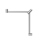 Mecca Care 32mm Wrap Around Corner Grab Rail 600X600mm Chrome