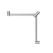 Mecca Care 32mm Wrap Around Corner Grab Rail 600X600mm Chrome