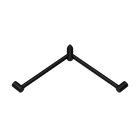 Mecca Care 32mm Wrap Around Corner Grab Rail 600X600mm Matte Black