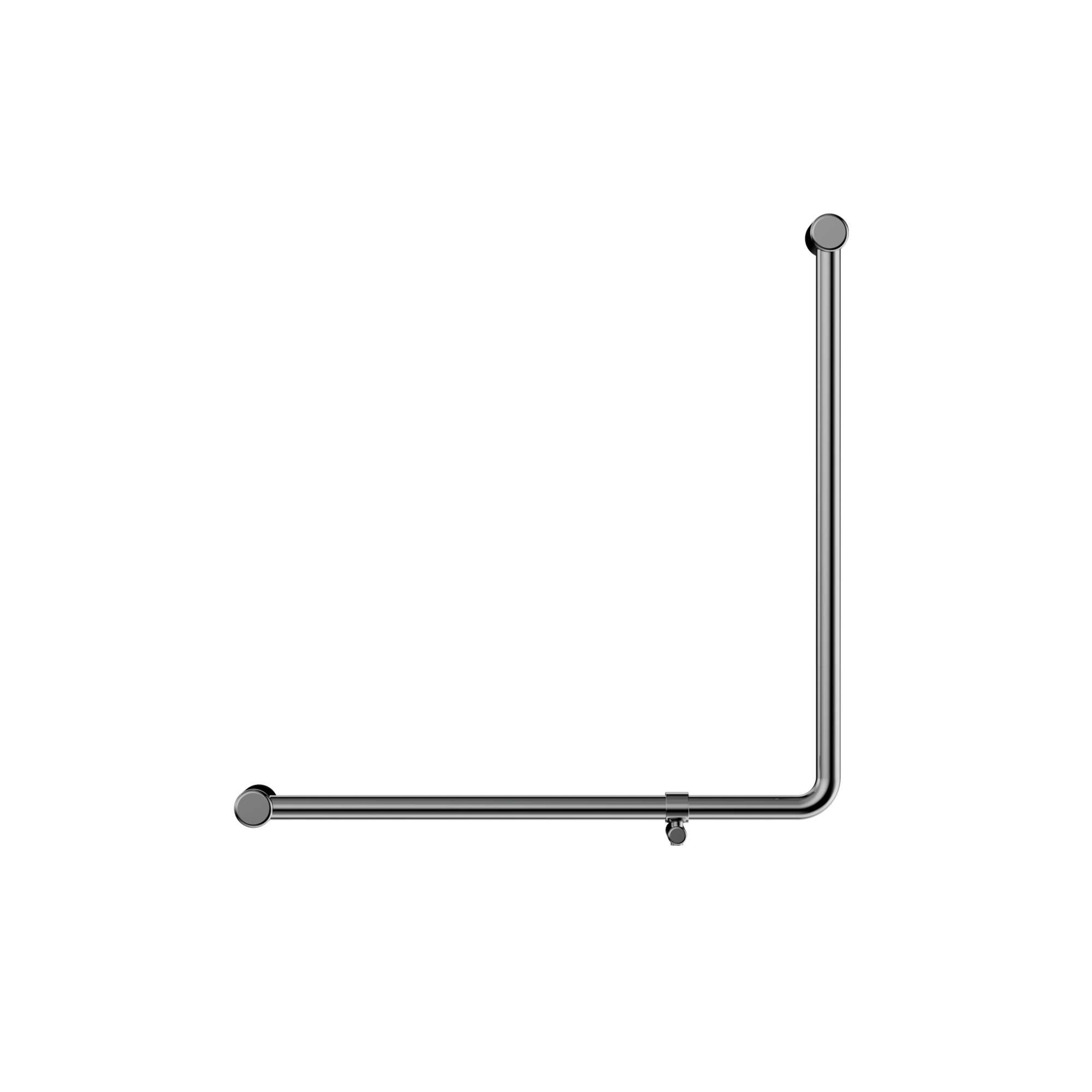 Mecca Care 32mm 90 Degree NZ4121 Accessible Toilet Grab Rail 750X750mm Chrome