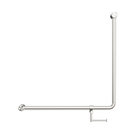 Mecca Care 32mm 90 Degree NZ4121 Accessible Toilet Grab Rail 750X750mm With Toilet Roll Holder Brushed Nickel