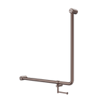 Mecca Care 32mm 90 Degree NZ4121 Accessible Toilet Grab Rail 750X750mm With Toilet Roll Holder Brushed Bronze