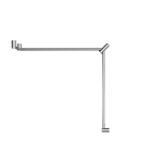 Mecca Care 32mm DDA Accessible Toilet Grab Rail Set 90 Degree Continuous 600X1065X1025mm Chrome