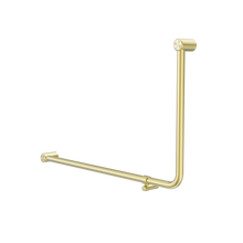 Mecca Care 32mm DDA Accessible Toilet 90 Degree Bent Tube Grab Rail 600X1000mm Brushed Gold