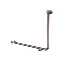 Mecca Care 32mm DDA Accessible Toilet 90 Degree Bent Tube Grab Rail 600X1000mm Brushed Bronze