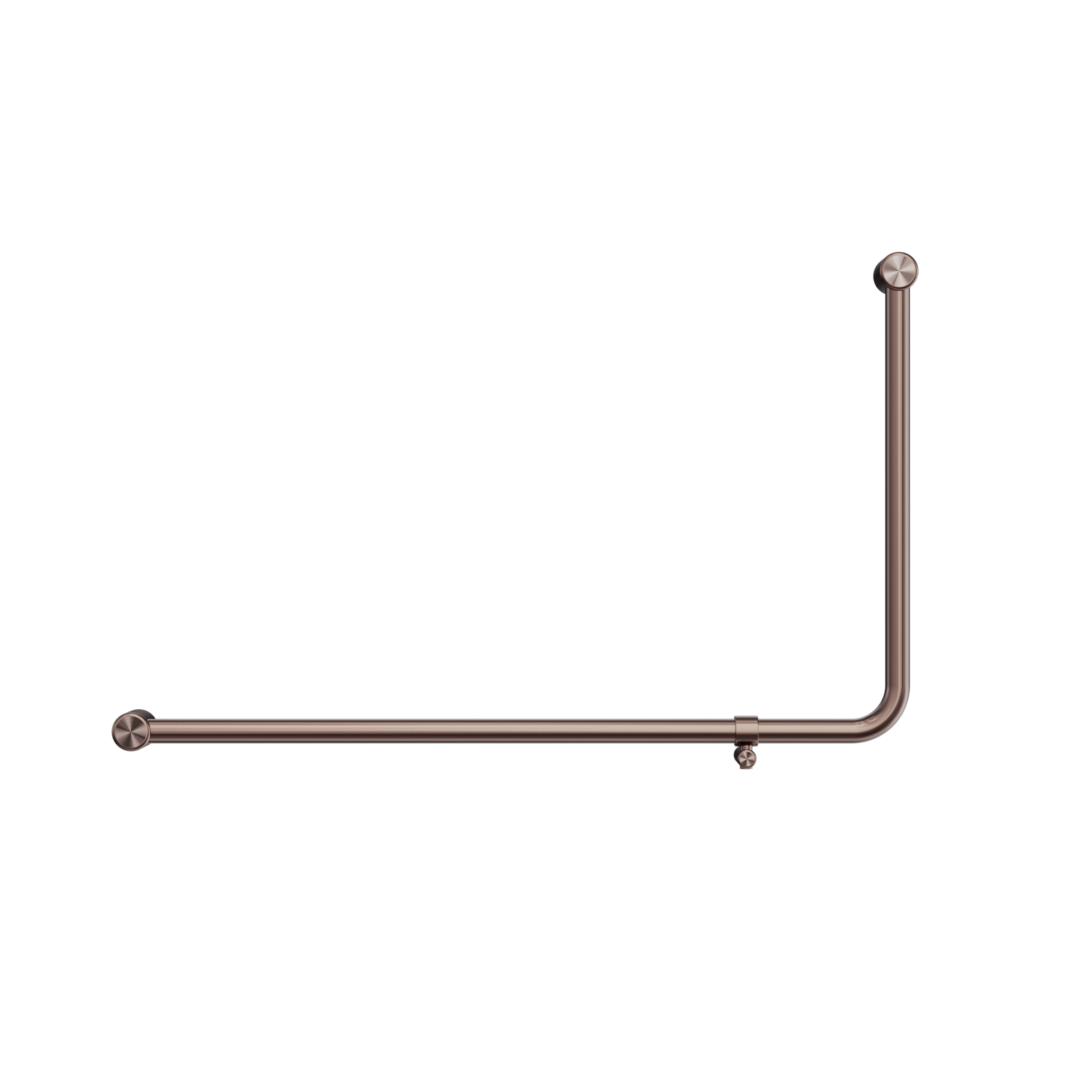 Mecca Care 32mm DDA Accessible Toilet 90 Degree Bent Tube Grab Rail 600X1000mm Brushed Bronze