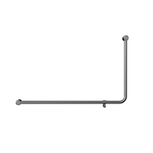 Mecca Care 32mm DDA Accessible Toilet 90 Degree Bent Tube Grab Rail 600X1000mm Chrome