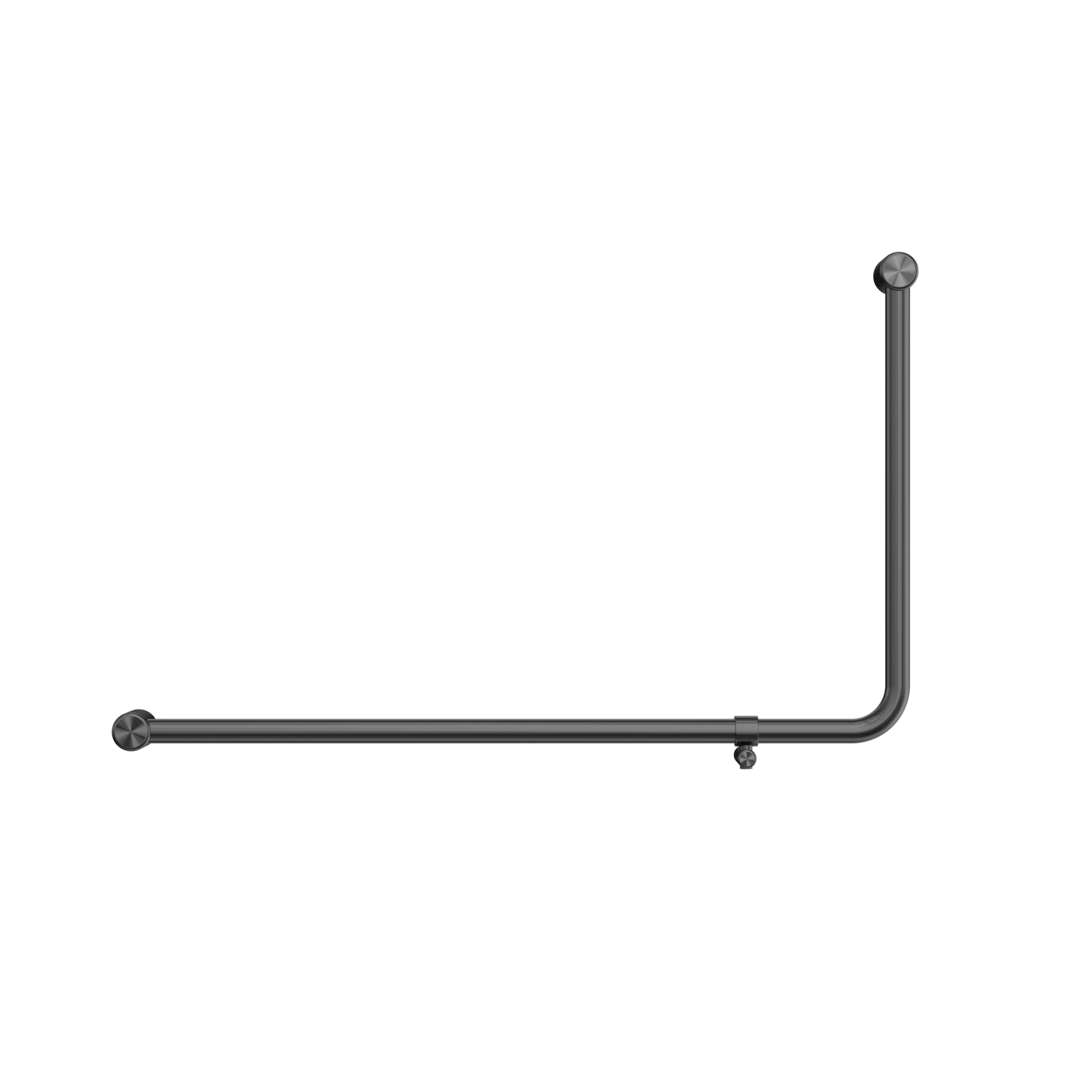 Mecca Care 32mm DDA Accessible Toilet 90 Degree Bent Tube Grab Rail 600X1000mm Gun Metal