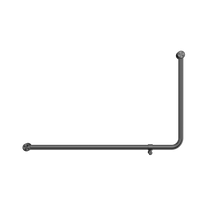Mecca Care 32mm DDA Accessible Toilet 90 Degree Bent Tube Grab Rail 600X1000mm Gun Metal